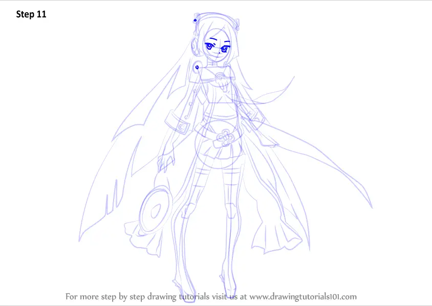 How to Draw Zhanyin Lorra from Vocaloid (Vocaloid) Step by Step ...