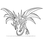 How to Draw Red-Eyes Black Dragon from Yu-Gi-Oh! Official Card Game