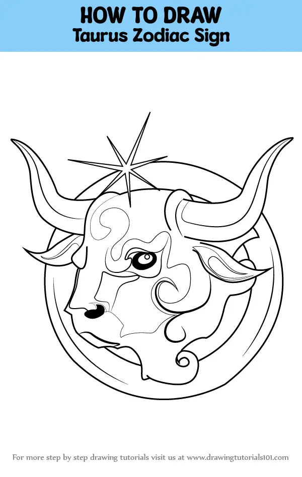 How To Draw Taurus Zodiac Sign Zodiac Signs Step By Step 