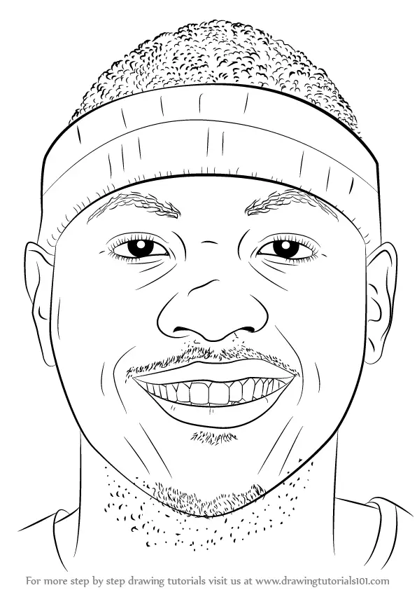 How to Draw Carmelo Anthony (Basketball Players) Step by Step