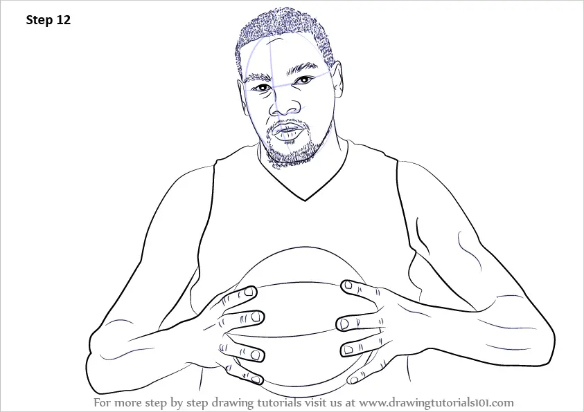 Learn How to Draw Kevin Durant (Basketball Players) Step by Step
