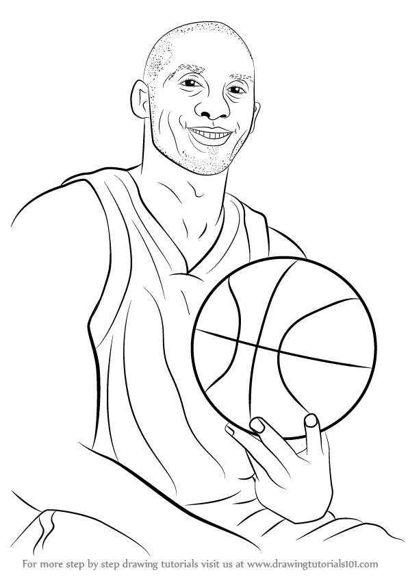 How to Draw Kobe Bryant (Basketball Players) Step by Step
