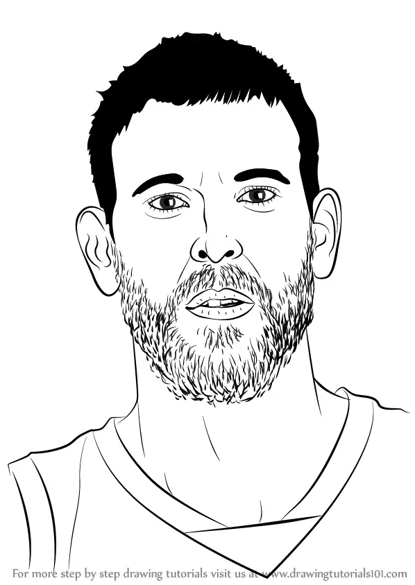 Learn How to Draw Marc Gasol (Basketball Players) Step by Step ...