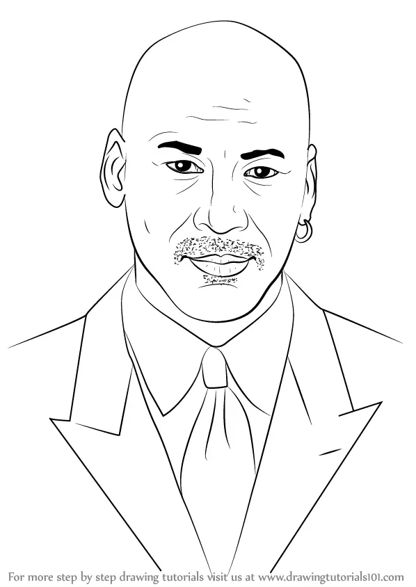 How to Draw Michael Jordan (Basketball Players) Step by Step