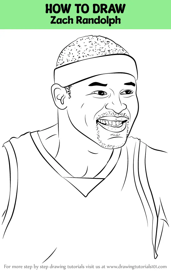 How to Draw Zach Randolph (Basketball Players) Step by Step ...