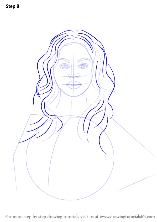 Learn How to Draw Beyonce Celebrities Step by Step