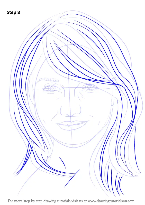 How to Draw Cameron Diaz (Celebrities) Step by Step ...