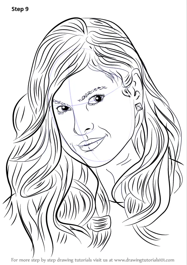 How to Draw Eva Mendes (Celebrities) Step by Step | DrawingTutorials101.com