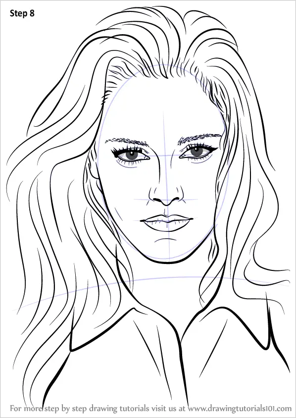 Learn How to Draw Kristen Stewart (Celebrities) Step by Step : Drawing
