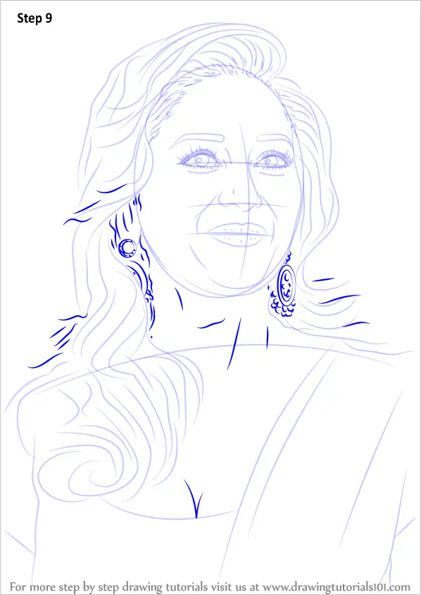 Madhuri Dixit Pencil Sketch Drawing Realistic Art