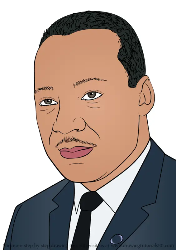 How to Draw Martin Luther King Jr (Celebrities) Step by Step