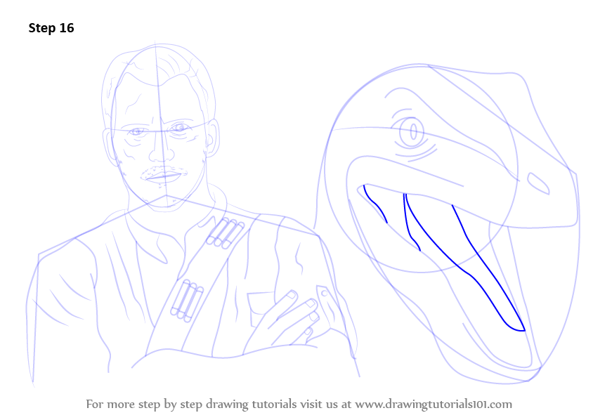 Learn How To Draw Owen Grady And Blue From Jurrasic World Celebrities Step By Step Drawing Tutorials