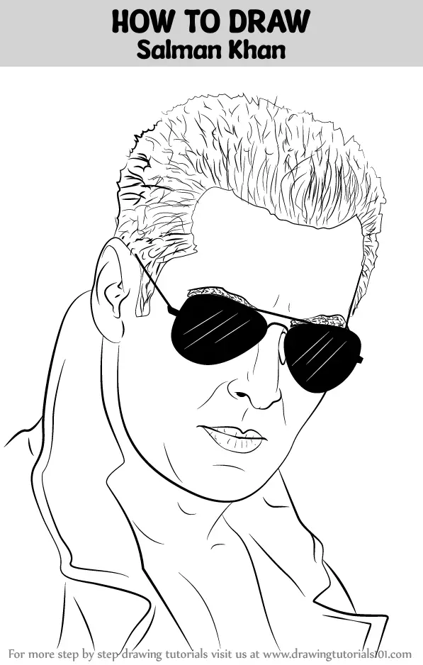 Tiger 3 Salman khan Drawing | Step by step Outline tutorial - YouTube
