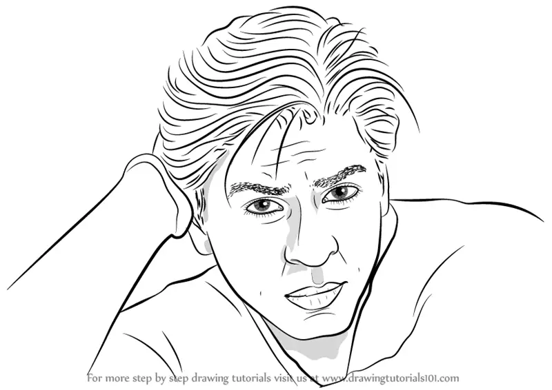 Learn How to Draw Shahrukh Khan (Celebrities) Step by Step : Drawing  Tutorials