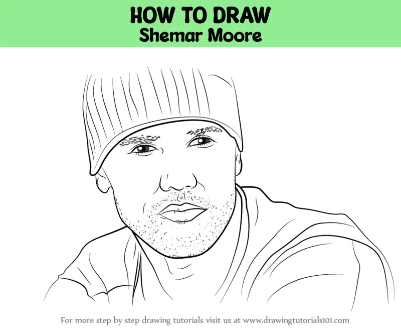 How to Draw Shemar Moore (Celebrities) Step by Step ...