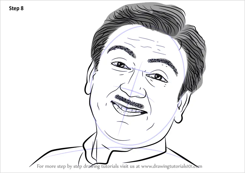 Learn How to Draw Dilip Joshi aka Jethalal (Characters) Step by Step