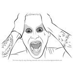 How to Draw Jared Leto as The Joker from Suicide Squad