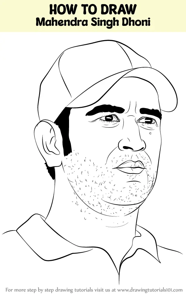 Drawing MS Dhoni - Anywhere's Art