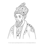 How to Draw Bahadur Shah Zafar