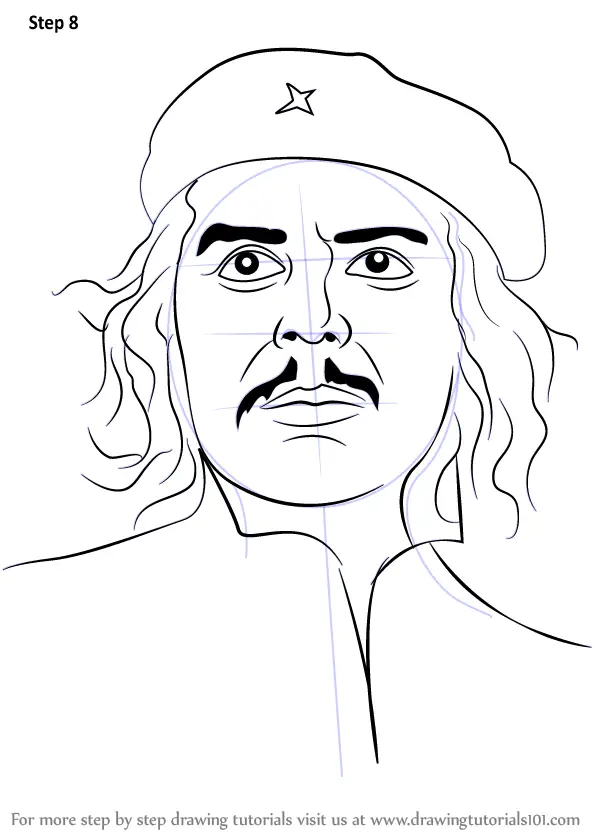 draw face to how 2pac (Famous Che by Step People) to Guevara Draw Learn How Step