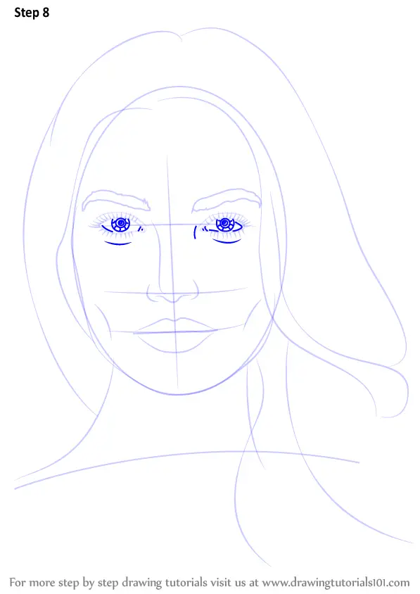 How to Draw Lily Aldridge (Female Models) Step by Step ...