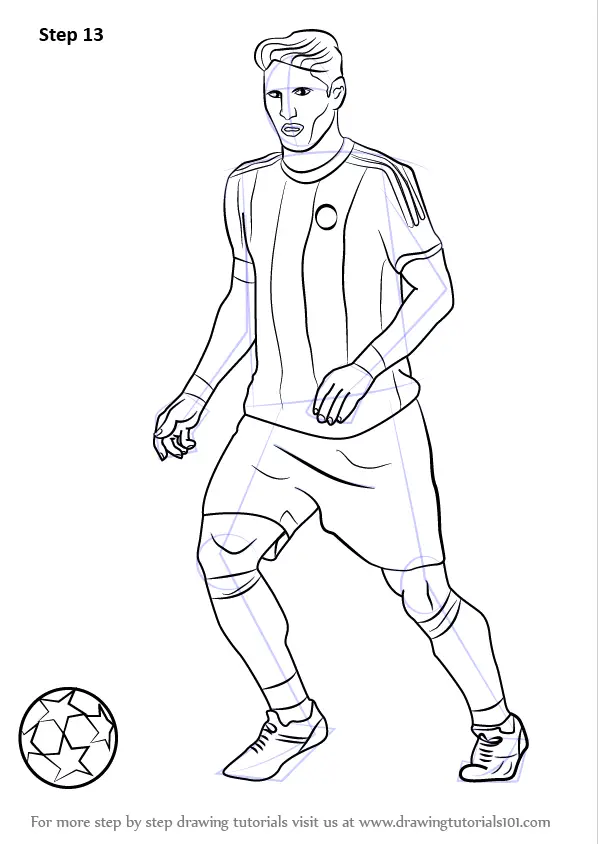 Football player drawing