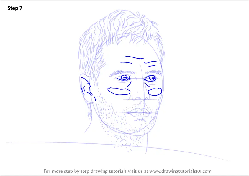 How to Draw Tom Brady (Footballers) Step by Step