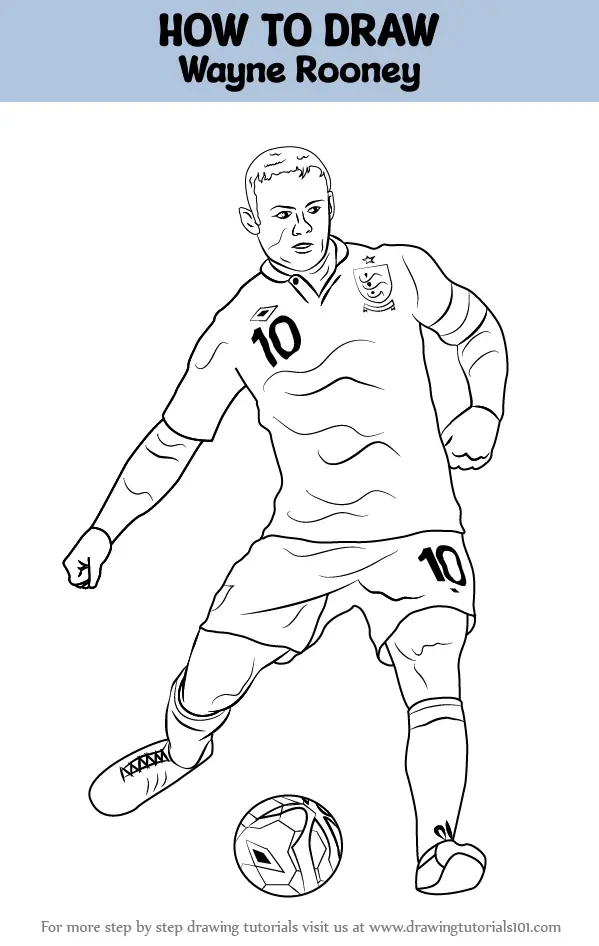 How to Draw Wayne Rooney (Footballers) Step by Step ...