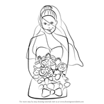 How to Draw a Bride with Flowers