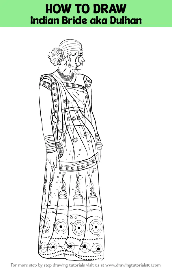 Indian Cartoon Girl with Saree Stock Illustration - Illustration of  clothing, indian: 204562989