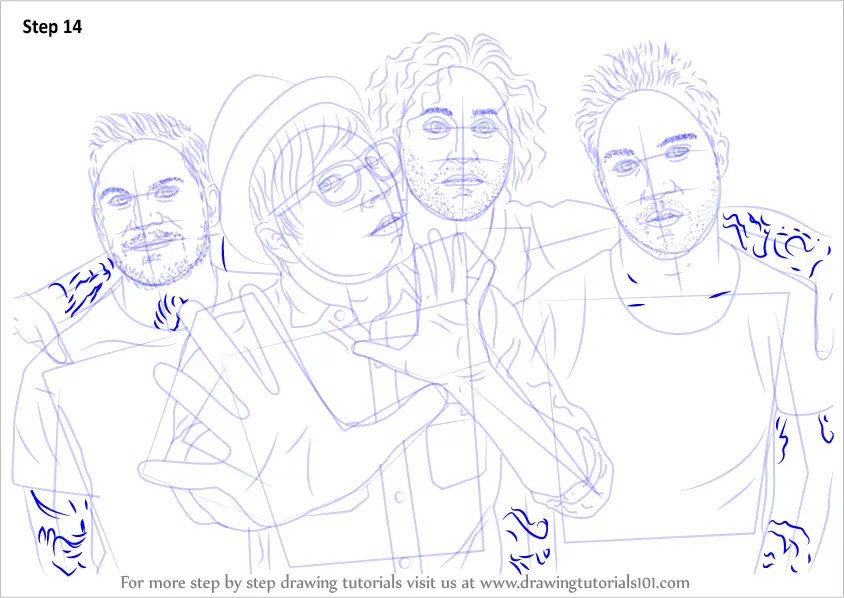 How to Draw Fall Out Boy (Musicians) Step by Step | DrawingTutorials101.com