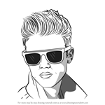 How to Draw Justin Bieber with Sunglasses