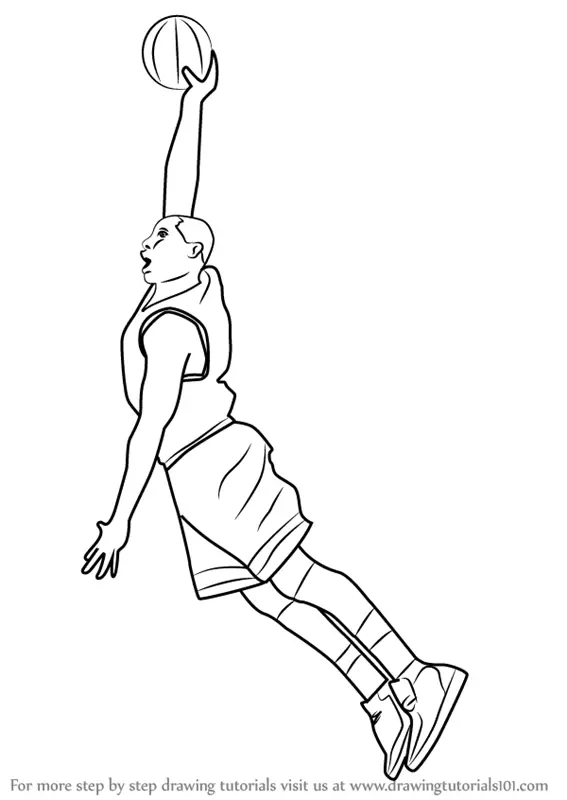 Learn How to Draw Basketball Player (Other Occupations) Step by Step ...