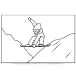 How to Draw a Boy Skiing