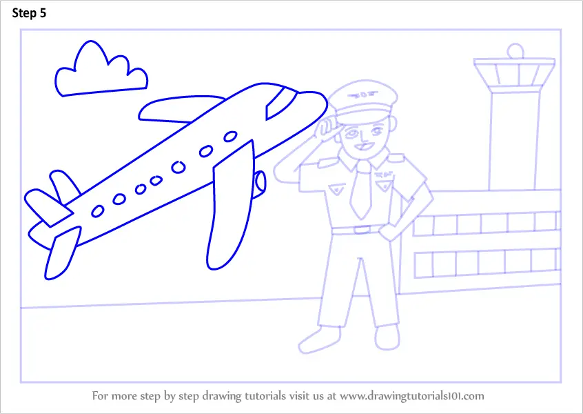 A sketch of pilot Royalty Free Vector Image  VectorStock