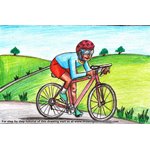 How to Draw a Cyclist Scene