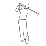How to Draw a Golf Player