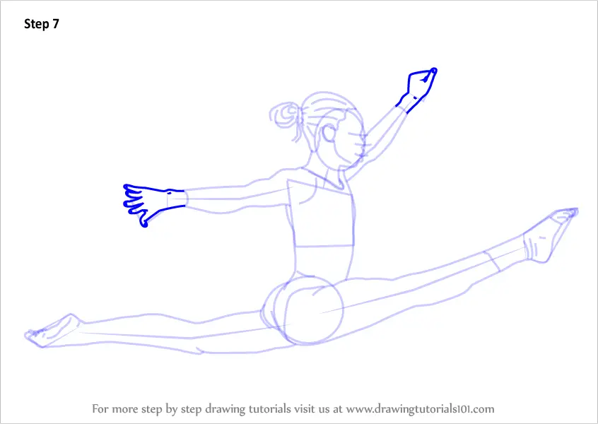 Sketch of woman rhythmic gymnastics art dancer vector illustration   CanStock