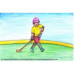 How to Draw a Hockey Player Scene