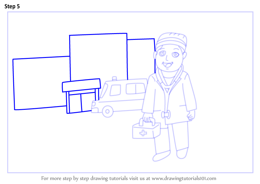 Learn How to Draw a Hospital Building with Doctor (Other Occupations