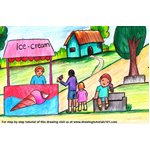 How to Draw an Ice Cream Seller