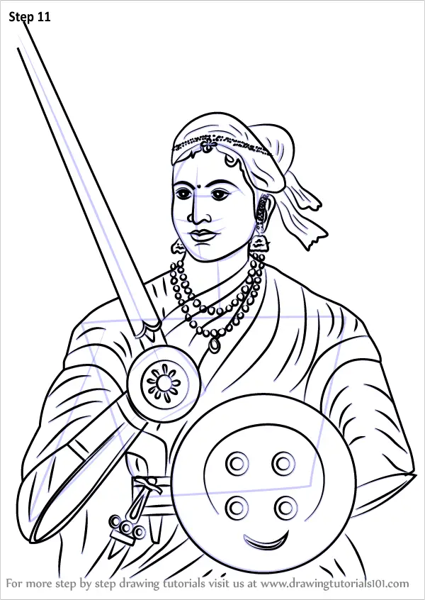 Learn How to Draw Rani of Jhansi Other People Step by 