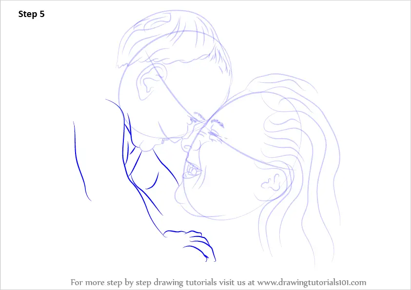 Learn How to Draw Mother Holding Infant (Other People) Step by Step