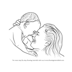 How to Draw Mother Holding Infant