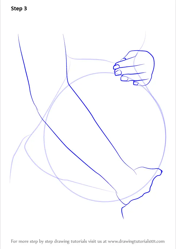 How to Draw Pregnant Belly (Other People) Step by Step