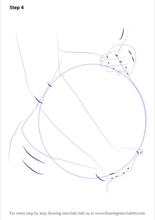 Learn How to Draw Pregnant Belly (Other People) Step by Step : Drawing