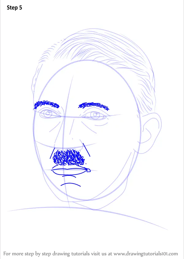 Learn How to Draw Adolf Hitler Politicians Step by Step 