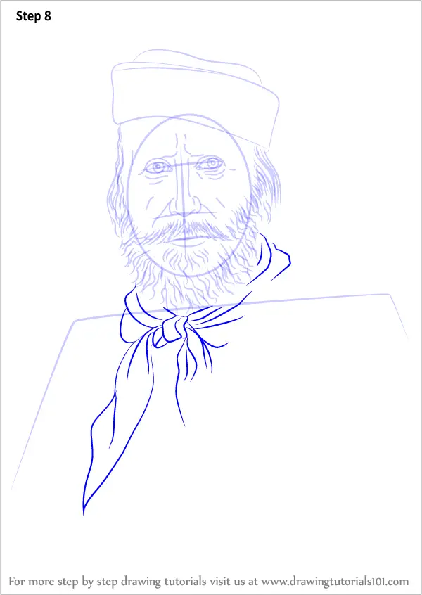 Learn How to Draw Giuseppe Garibaldi Politicians Step by 
