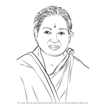 How to Draw Jayalalithaa