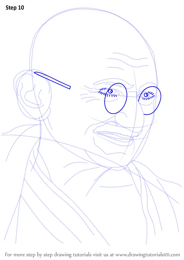 Gandhi ji pencil drawing